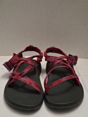 Chaco Size 3 Kids/Infant Boy/girl Red And Purple Colorful Multi Straps Sandals.